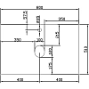 Раковина накладная Diwo Moduo 63570/00-00001233/С17824 белый