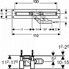 Дренажный канал 1000 мм Geberit Basic 154.413.00.1