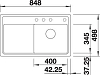 Кухонная мойка Blanco Zenar 45 S-F 523789 чаша справа антрацит