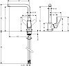 Смеситель для кухонной мойки Hansgrohe Focus 31817000, хром