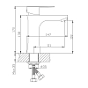 Смеситель для раковины Haiba HB10802 сатин