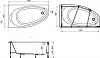 Акриловая ванна Roca Corfu 160х90 см 248573000 левая, белый