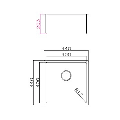 Кухонная мойка Grandex Aqua Proline 303413 серый
