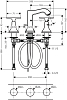 Смеситель для раковины Hansgrohe Metropol Classic 31306090, хром золото