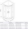 Душевой уголок 90х90 см Good Door Galaxy R-TD-90-C-CH ГЛ00008 стекло прозрачное