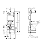 Инсталляция Geberit с безободковым унитазом Ideal Standard Tesi Aquablade T007901, сиденье микролифт, комплект