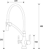 Смеситель Zorg Sanitary ZR 347-8 YF для кухонной мойки