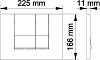 Кнопка смыва Berges Wasserhaus Novum 040043 хром