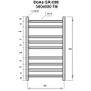 Полотенцесушитель электрический Grois Dors Дорс П9 50/80 GR-006 черн мат черный