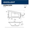 Акриловая ванна Excellent Sfera WAEX.SFP17.LINE.BR бронза, белый