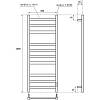 Полотенцесушитель электрический Point Меркурий PN83850B П10 500x1000 диммер справа, черный