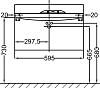 Тумба для комплекта 60 см Jacob Delafon Rythmik EB1301-442 серый антрацит глянцевый