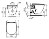 Инсталляция Ideal Standard Prosys Frame 120 M с унитазом Tesi T355101PT Rimless T355101, сиденье микролифт, панель смыва, комплект