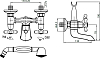 Смеситель Cezares Retro VD1-03 для ванны с душем
