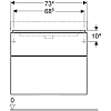 Тумба с раковиной 75 см Geberit Smyle Square 500.353.JR.1-500.249.01.1 пекан