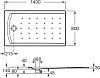 Поддон для душа Roca Hall 140х80 276075000