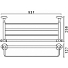 Полка для полотенец Art&Max Antic AM-E-2622AL, хром