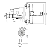 Смеситель для ванны с душем OneLife P02-300b черный