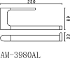 Полотенцедержатель Art&Max Platino AM-E-3980AL, хром