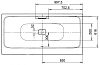 Стальная ванна Kaldewei Assymetric Duo 2740.3000.3001 белый