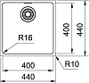 Кухонная мойка 44 см Franke Maris MRX 110-40 122.0543.995, нержавеющая сталь