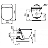 Инсталляция Ideal Standard Prosys с унитазом Tesi AquaBlade, P386801, сиденье микролифт, комплект