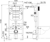 Комплект унитаз с инсталляцией Ceramica Nova Balearica CN6000_1002B_1000 с сиденьем микролифт и черной матовой клавишей смыва