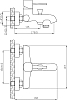Смеситель для ванны с душем STWORKI Эстерсунд ES-03b