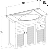 Тумба под раковины OPADIRIS Тибет Z0000009334 80 решётка, слоновая кость (1013)