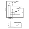 Смеситель для раковины Aquanet Static 261820 черный