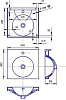 Рукомойник Sanita luxe Ringo50 NXT50SLWB01BR на кронштейнах