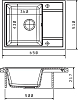 Кухонная мойка Florentina Липси 650 антрацит