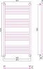 Полотенцесушитель водяной Сунержа Богема+ 120x60 прямая