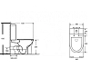 Напольный унитаз компакт Bolu безободковый, с сиденьем Soft Close, T-2011