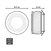 Встраиваемый светильник Gauss Backlight с подсветкой BL143
