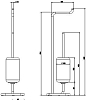 Стойка напольная Gessi Goccia 38068#099, черный