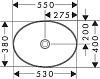 Раковина накладная Hansgrohe Xuniva D 60165450, белый