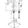 Смеситель для раковины Hansgrohe Tecturis S 73360140 бронза