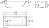 Стальная ванна Roca Contesa 100x70 212D07001, белый