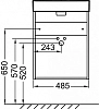 Тумба под раковину Jacob Delafon Odeon Rive Gauche EB2581D-R8-M61 желтый, черный