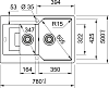 Кухонная мойка 78 см Franke Urban UBG 651-78 3,5" 114.0595.522, ваниль