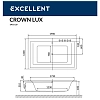 Акриловая ванна Excellent Crown Lux WAEX.CRO19.NANO.CR/HS.S-CH6-SJT_otu хром, белый