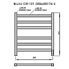 Полотенцесушитель электрический Grois Bruno GR-121 50/60 П6 9003 U белый