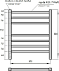 Полотенцесушитель электрический Point Веста PN70756BR П7 500x600, бронза