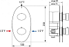 Термостат Bossini Oval Z006210 CR с внутренней частью для душа