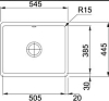 Кухонная мойка 54 см Franke Kubus KBK 110-50 126.0335.880, ваниль