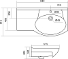 Раковина Santek Коралл 1WH110225 83 см.