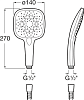 Ручной душ Roca Plenum 5B1110C00