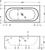 Ванна из искусственного камня Kolpa San Atys FS 180x85