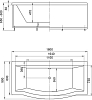 Акриловая ванна Aquatek Гелиос 180x90 см GEL180-0000085, белый